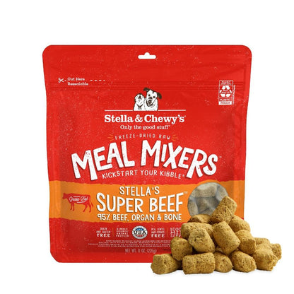 Stella & Chewy's Freeze-Dried Raw Chicken Meal Mixers- Dog Food Topper & Mixer - Made with 95% Cage-Free Chicken, Organs & Bone - Perfect for Picky Eaters - Grain-Free, 2.19 Pound (Pack of 4)