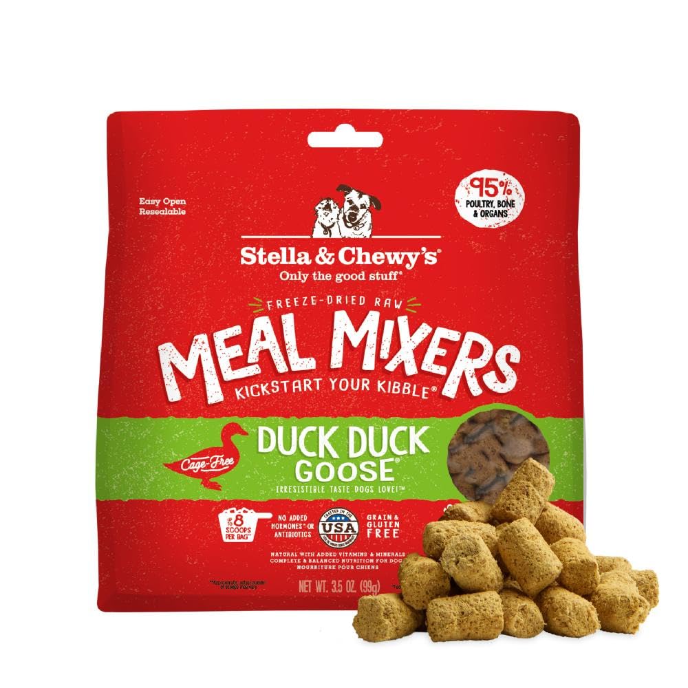 Stella & Chewy's Freeze-Dried Raw Chicken Meal Mixers- Dog Food Topper & Mixer - Made with 95% Cage-Free Chicken, Organs & Bone - Perfect for Picky Eaters - Grain-Free, 2.19 Pound (Pack of 4)