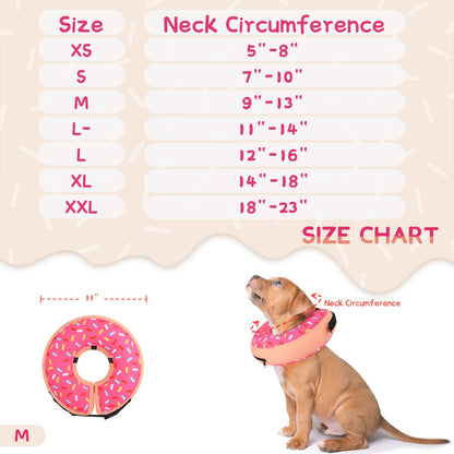 Supet Inflatable Dog Cone Collar for Small Dogs Puppies Cats, Soft Dog Cone Alternative After Surgery for Puppies Cats to Stop Licking