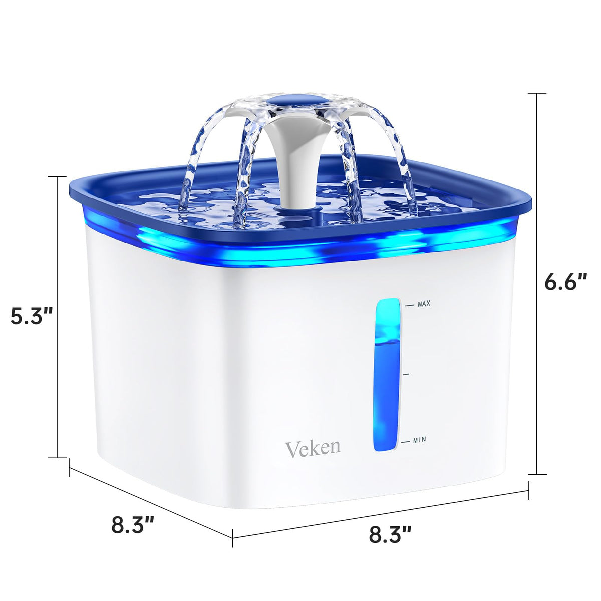 Veken Innovation Award Winner 95oz/2.8L Cat Water Fountain
