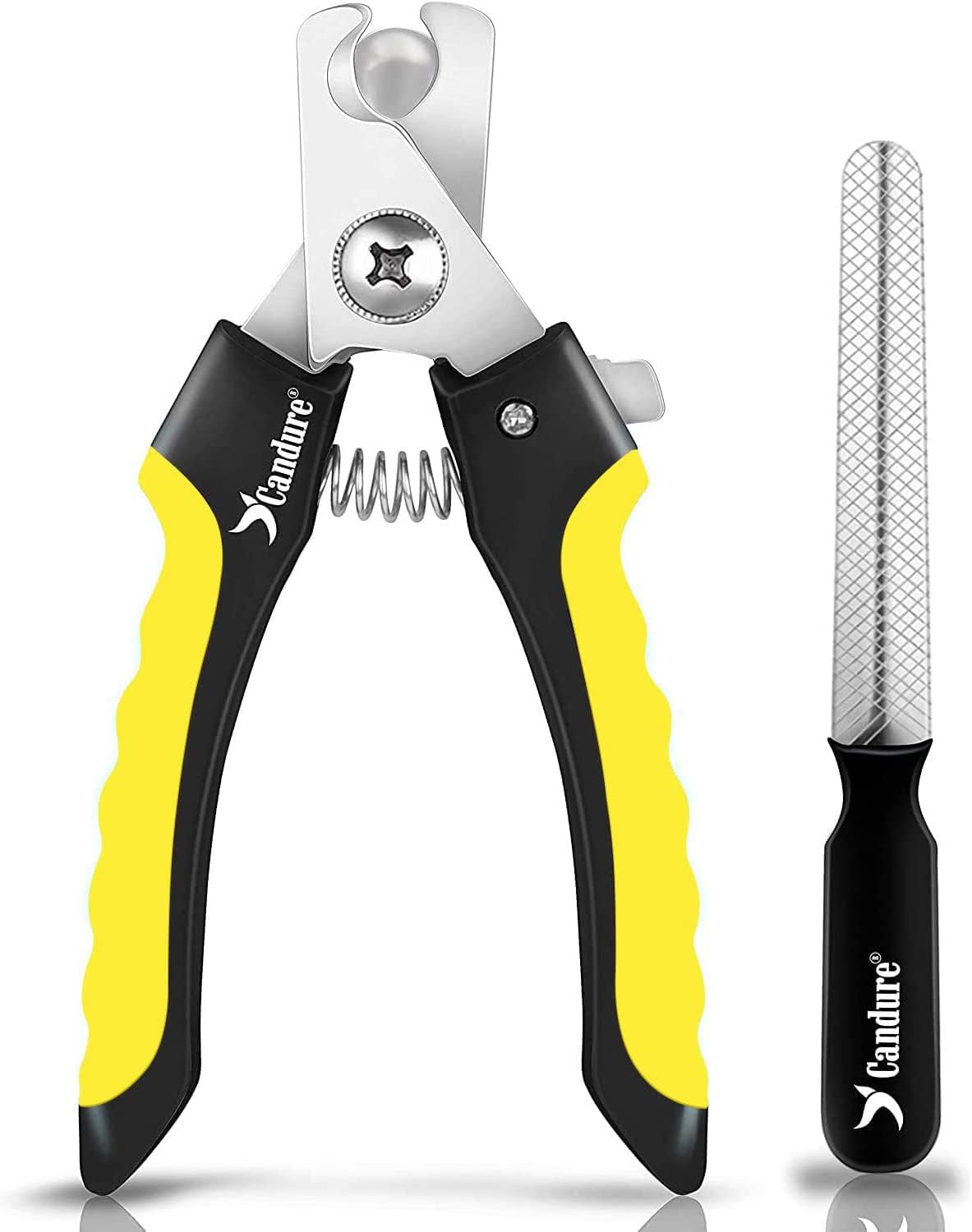 Candure Cat Nail Clippers for Indoor Cats, Rabbits, Hamsters, Birds with Precise Angled Edges to Ensure Easy & Safe Trimming Stainless Steel Cat Nail Trimmer for At-Home Cat Grooming