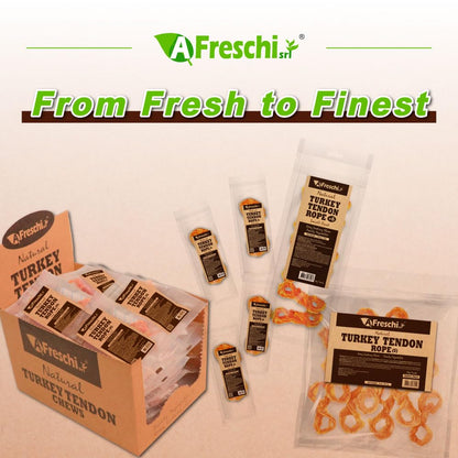 A Freschi srl® All-Natural Turkey Tendon for Dogs, Ring (S), 6 Count