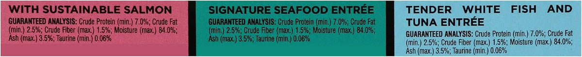 Sheba Perfect Portions Pate Wet Cat Food, Seafood Variety, 2.6 oz, 24 ct