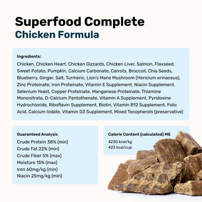 BADLANDS RANCH Air-Dried Chicken Dog Food, 87% Real Meat, 24 oz, 4-Pack