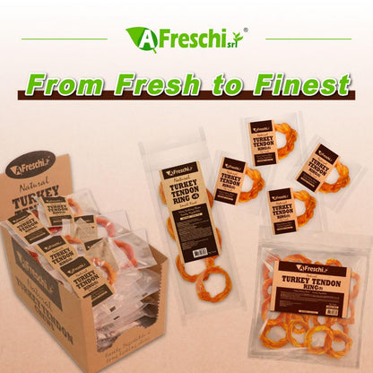 A Freschi srl® All-Natural Turkey Tendon for Dogs, Lollipop (S), 4 Count