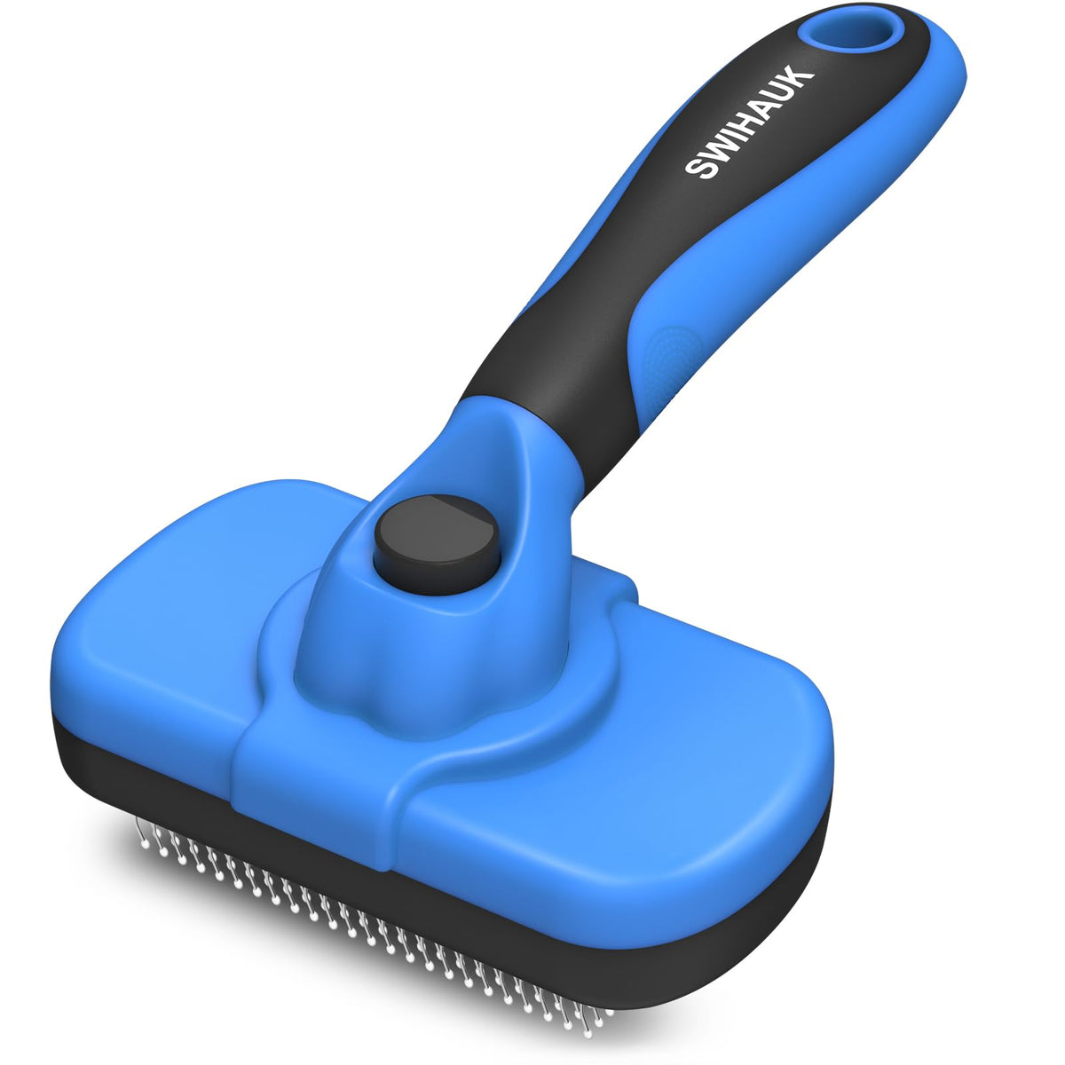 Swihauk Self Cleaning Slicker Brush for Dogs & Cats, Skin Friendly Pet Grooming for Shedding, Deshedding, and Hair Removal - Puppy Brush for Long Haired Pets, Pet Supplies, Purple