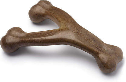 Benebone Wishbone Dog Chew Toy for Aggressive Chewers, Real Bacon, Small