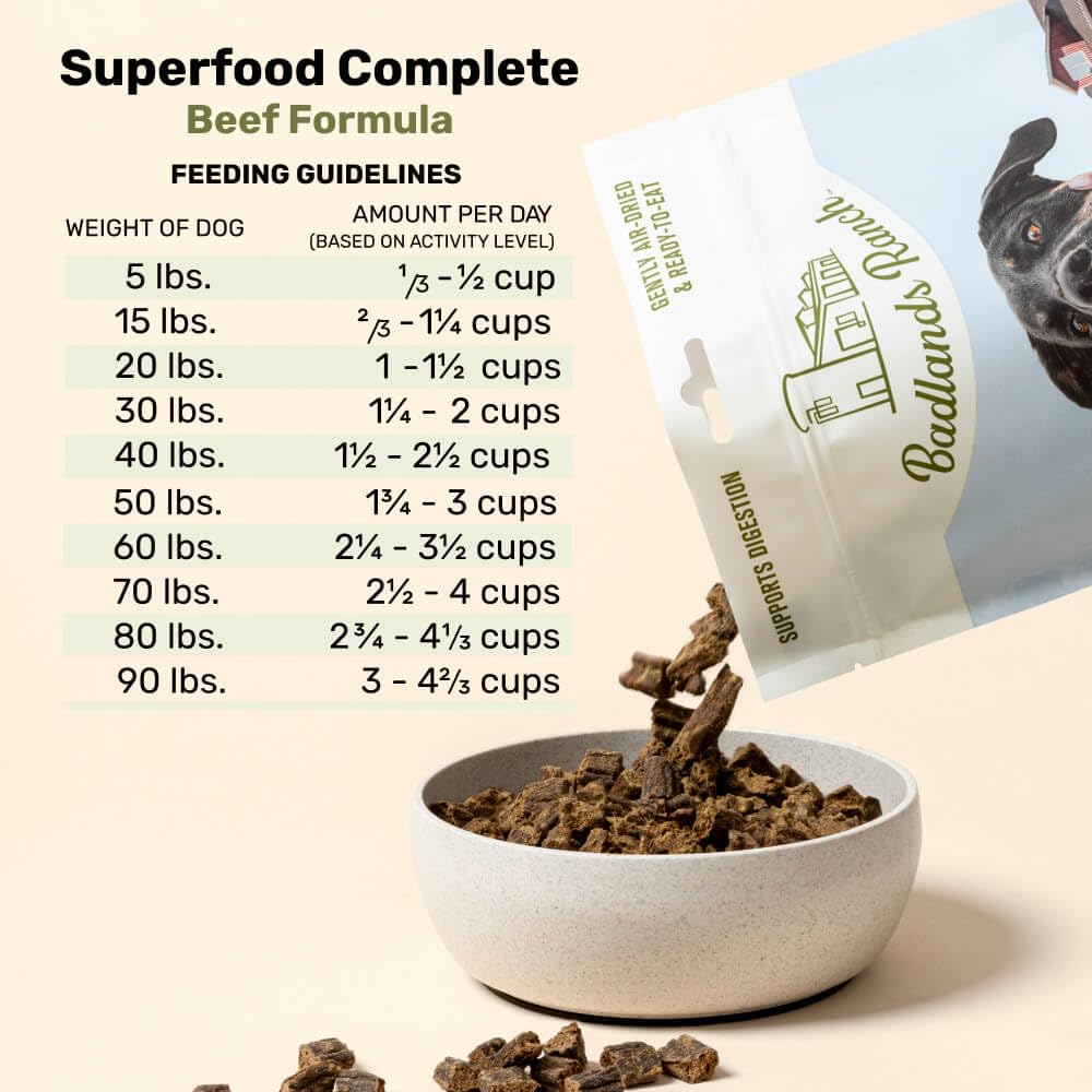 BADLANDS RANCH Air-Dried Chicken Dog Food, 87% Real Meat, 24 oz, 4-Pack