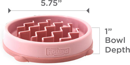 Outward Hound Fun Feeder Slo Bowl Dog Slow Feeder, Wave, Pink, 5.8"
