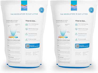 PrettyLitter Health Monitoring Cat Litter, Unscented, 4-Pack, 6 lb. Bags