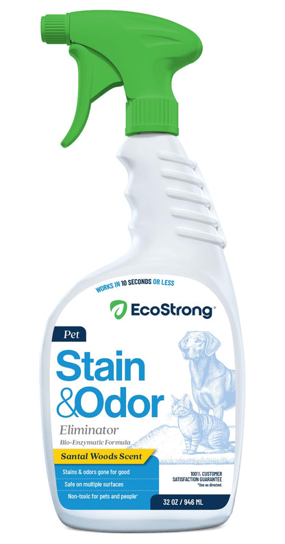 Eco Strong Pet Stain and Odor Remover - Pet Odor Eliminator, Urine Destroyer for Dogs, Pet Urine Enzyme Cleaner | Santel Woods - 128 oz