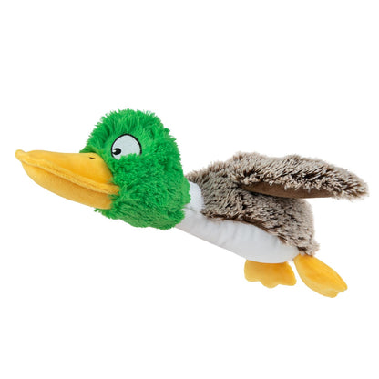 Best Pet Supplies Interactive Squeaky Dog Toy - Crinkle Duck, Yellow