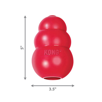 KONG Classic Stuffable Dog Toy, Natural Rubber Chew, for Medium Dogs