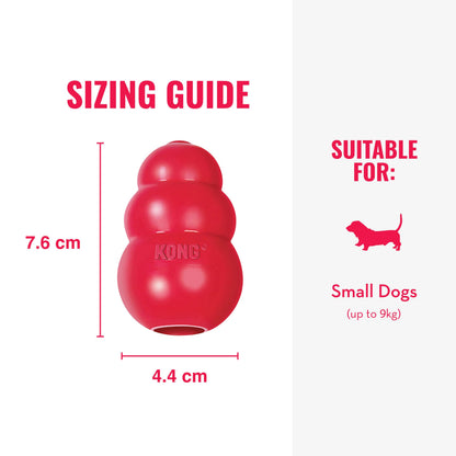 KONG Classic Stuffable Dog Toy, Natural Rubber Chew, for Medium Dogs