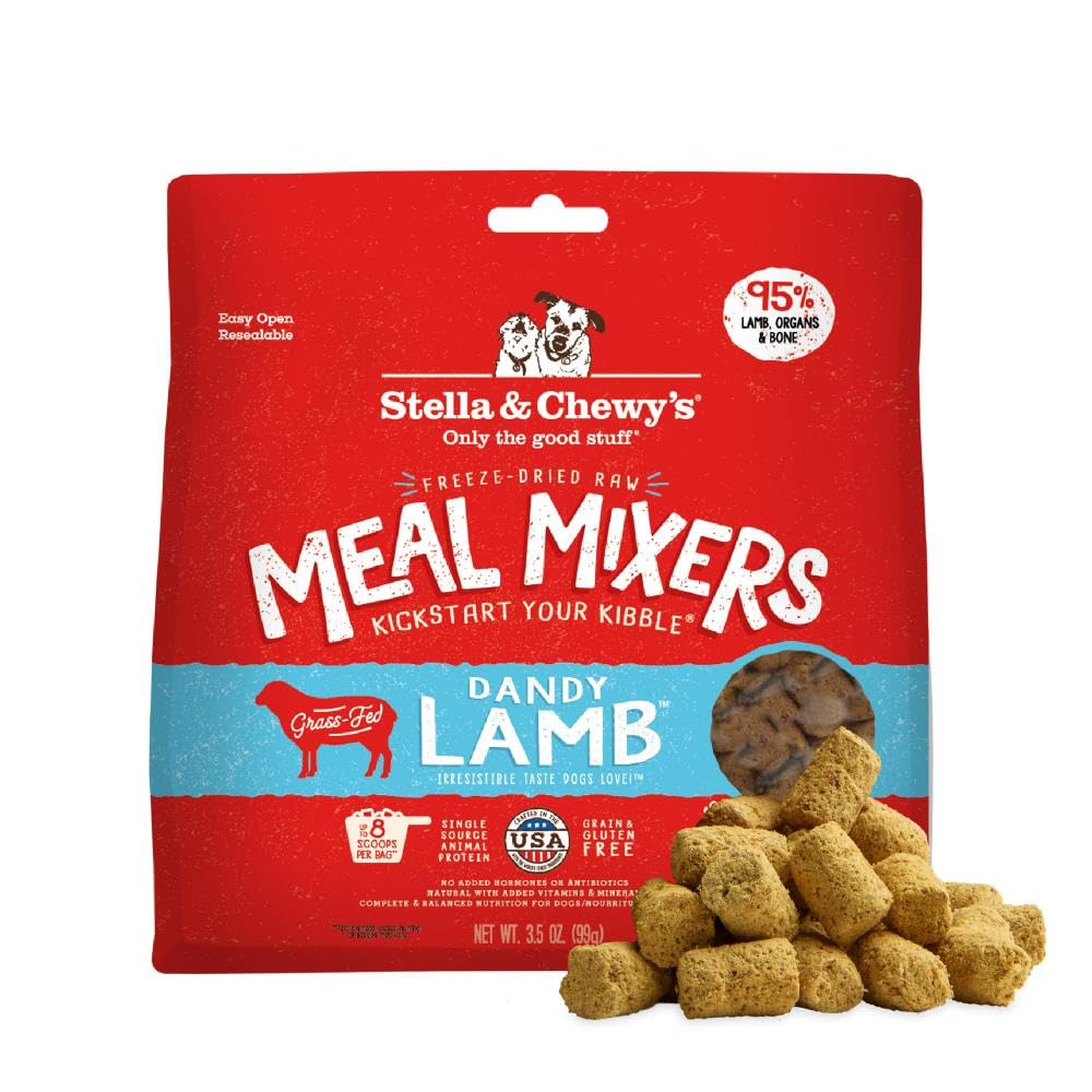 Stella & Chewy's Freeze-Dried Raw Chicken Meal Mixers- Dog Food Topper & Mixer - Made with 95% Cage-Free Chicken, Organs & Bone - Perfect for Picky Eaters - Grain-Free, 2.19 Pound (Pack of 4)