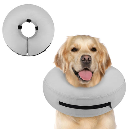 Supet Inflatable Dog Cone Collar for Small Dogs Puppies Cats, Soft Dog Cone Alternative After Surgery for Puppies Cats to Stop Licking