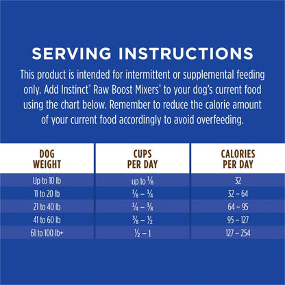 Instinct Freeze Dried Mixers, Dog Food Toppers, Gut Health, 5.5 oz. Bag
