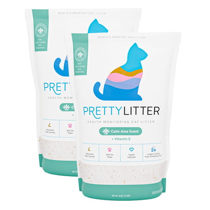 PrettyLitter Health Monitoring Cat Litter, Unscented, 4-Pack, 6 lb. Bags