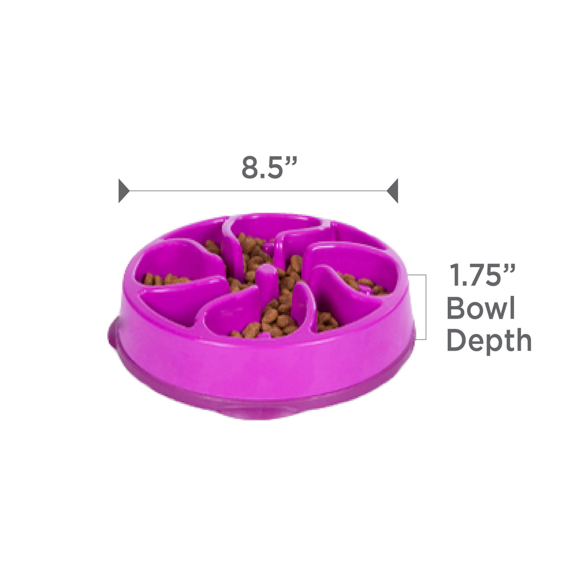 Outward Hound Fun Feeder Slo Bowl Dog Slow Feeder, Wave, Pink, 5.8"