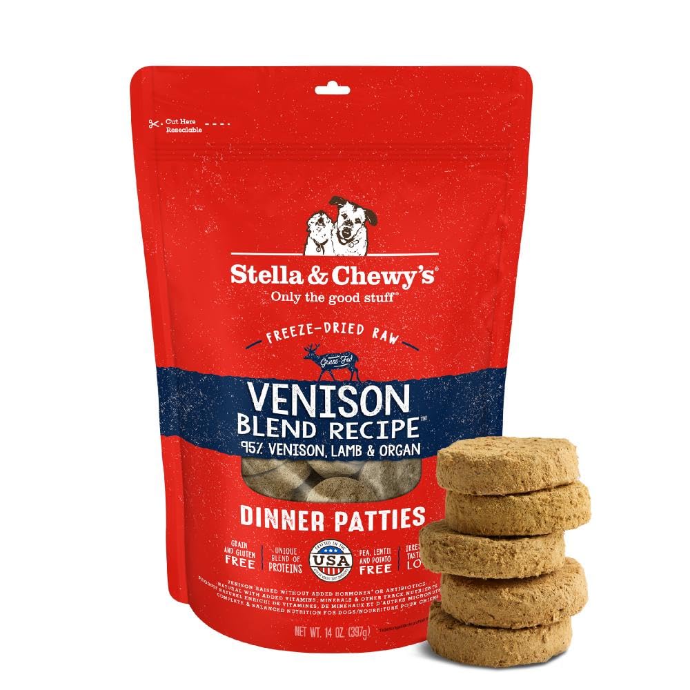 Stella & Chewy’s Freeze Dried Raw Dinner Patties – Grain Free Dog Food, Protein Rich Stella’s Super Beef Recipe – 5.5 oz