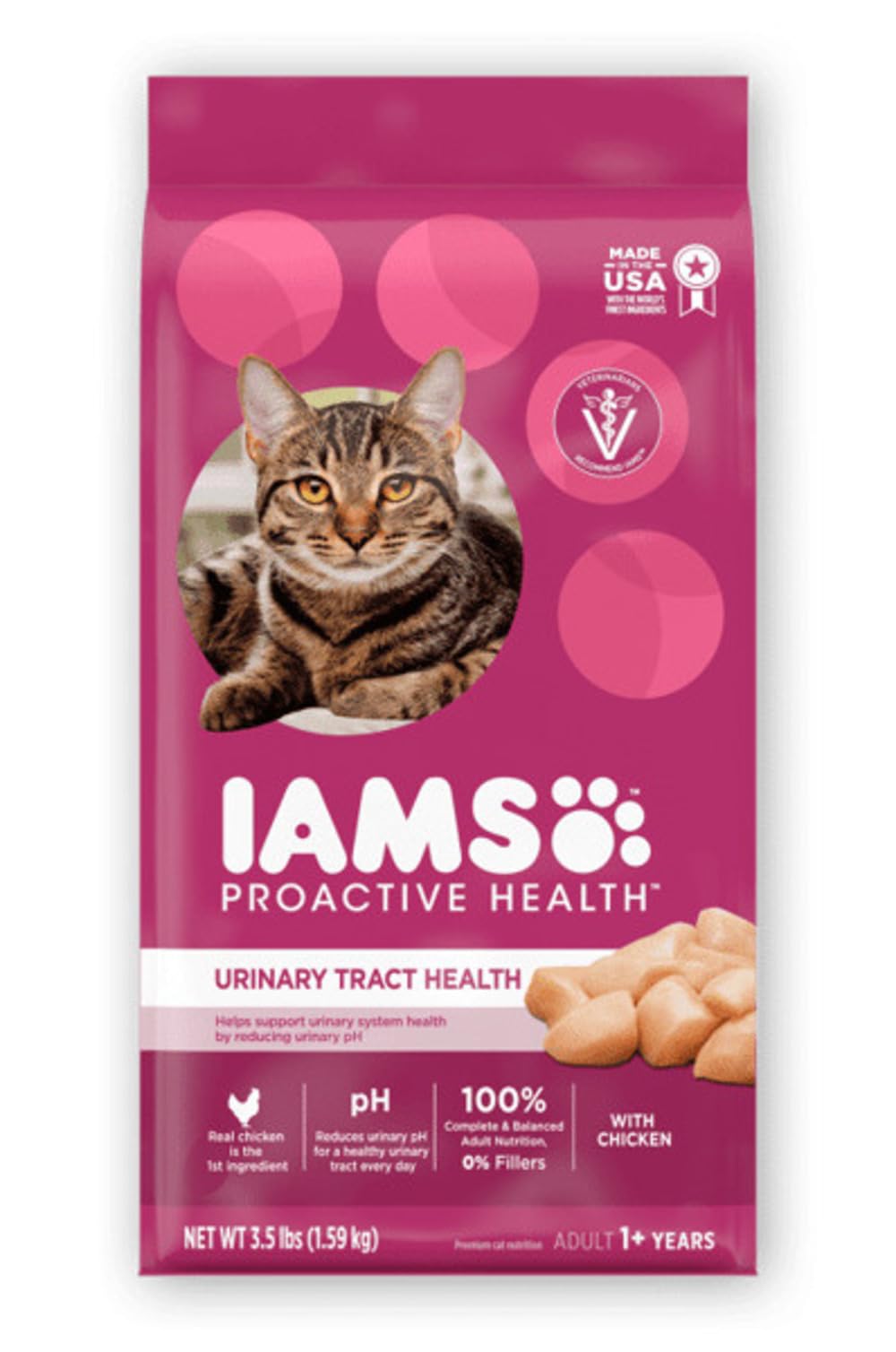 IAMS Proactive Health Urinary Tract Health Dry Cat Food, Chicken, 7 lb