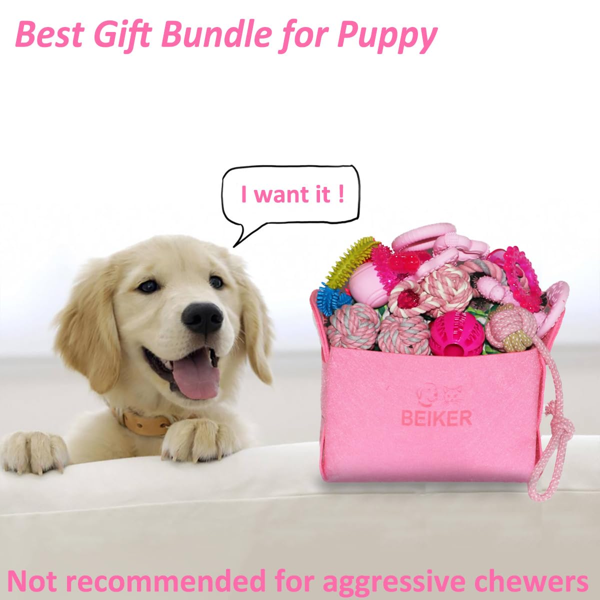 Beiker 20 Pack Puppy Chew Toys, Dog Teething Toys for Puppies Small Dogs