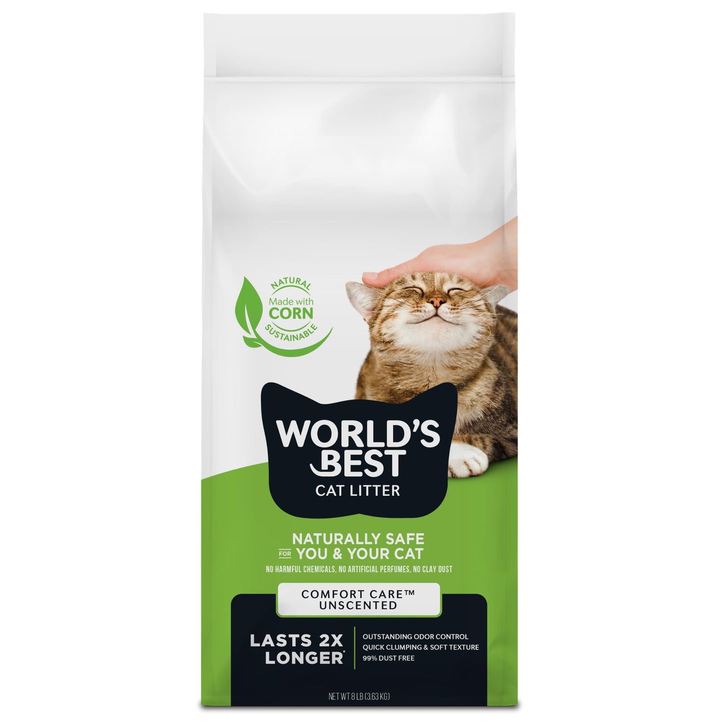 World's Best Cat Litter Comfort Care, Unscented, Odor Control, 32 lb Bag