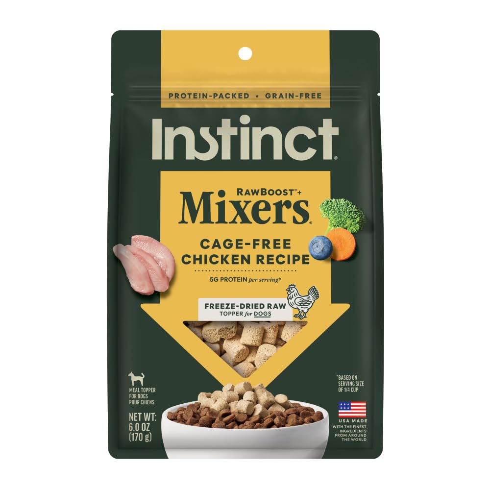 Instinct Freeze Dried Mixers, Dog Food Toppers, Beef, 6 oz. Bag