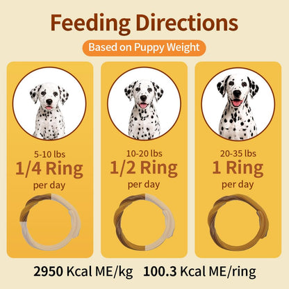 N-Bone Puppy Teething Rings, Chicken Flavor, Natural Puppy Teething Chews & Chew Treats, Helps Soothe Teething Gums, Calcium Enriched, 6 Rings