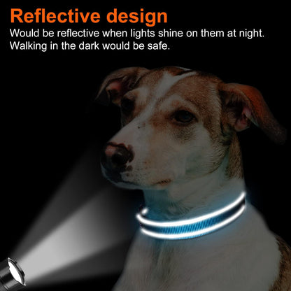 Joytale Reflective Dog Collar, Adjustable Neoprene Padded, Teal M