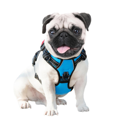PHOEPET Reflective Dog Harness Large Breed Adjustable No Pull Vest