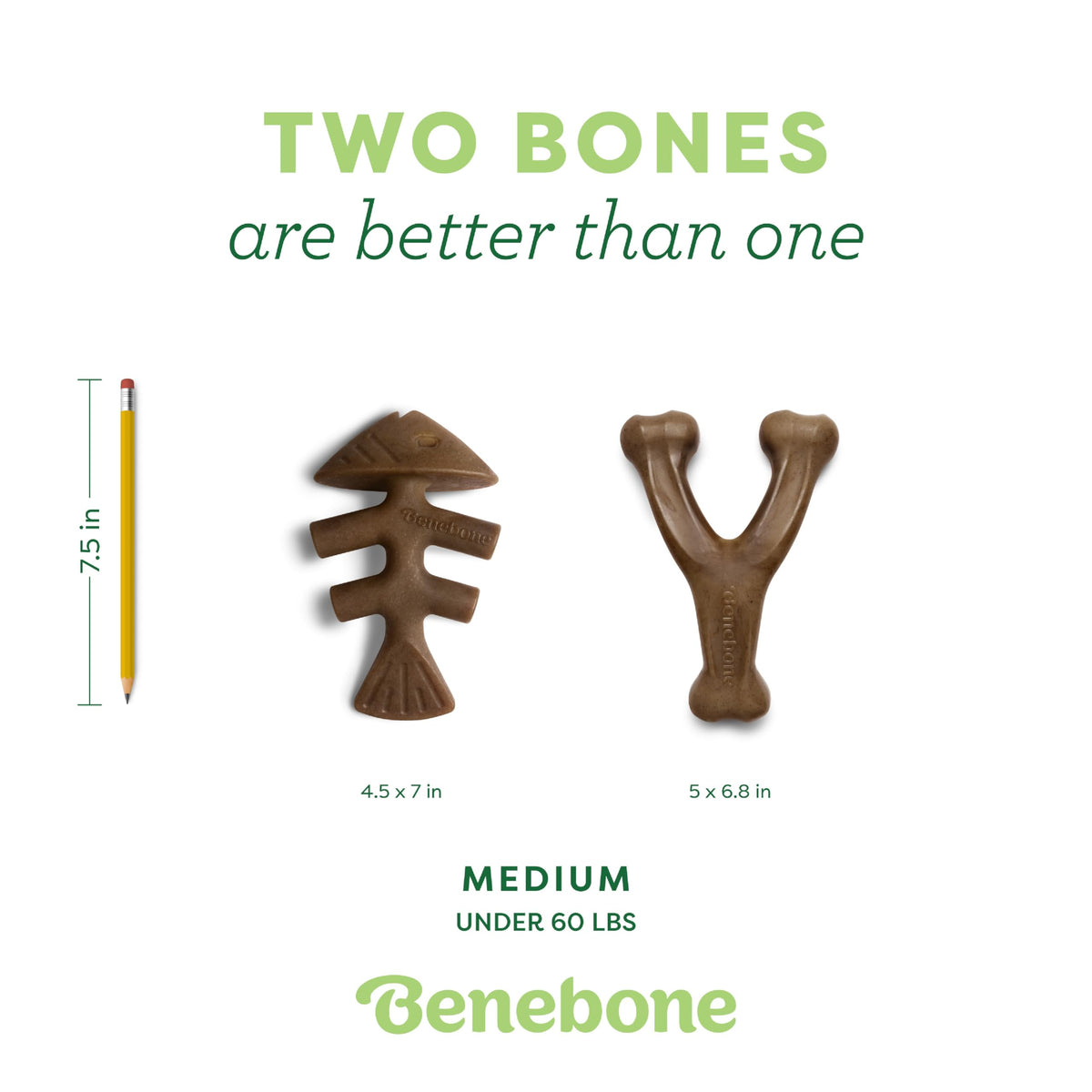 Benebone Medium 4-Pack Dog Toys for Aggressive Chewers – Under 60 lbs