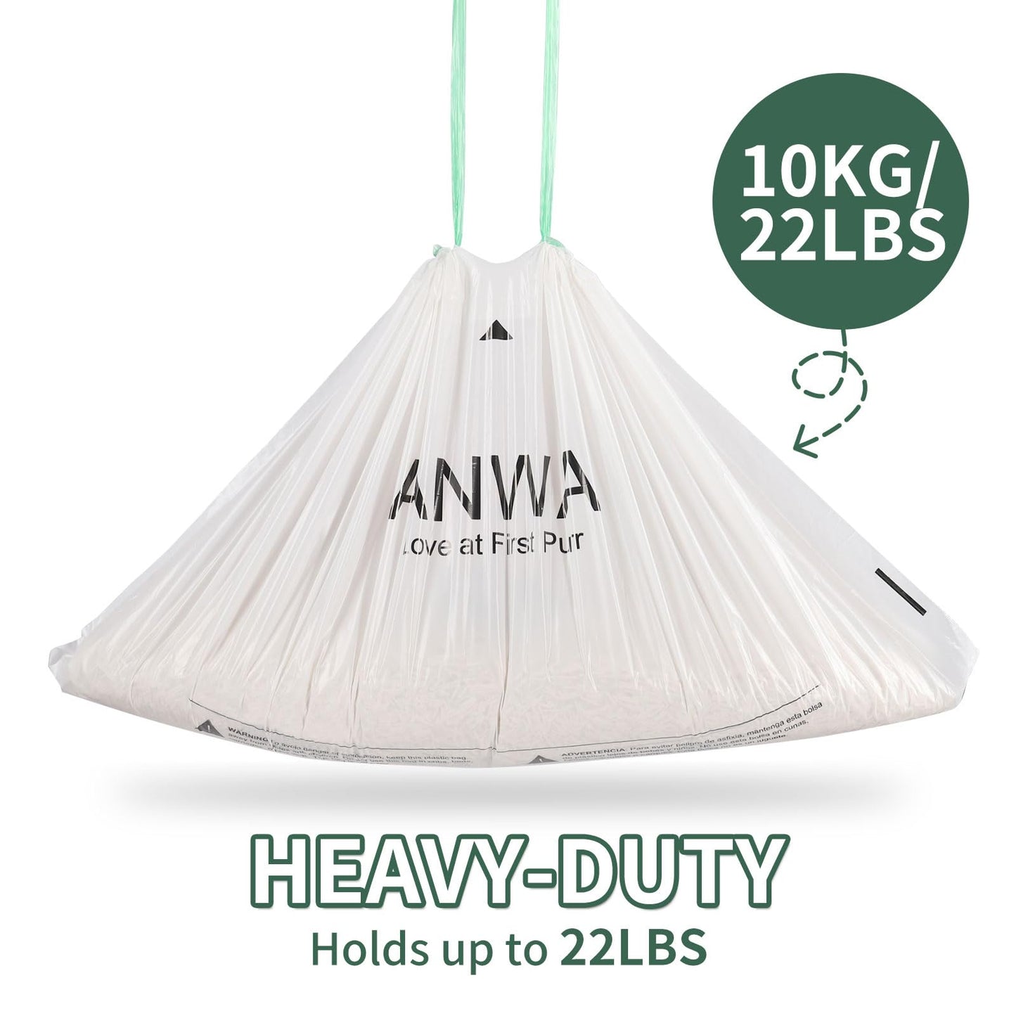 ANWA 40 Count Automatic Litter Box Bags, Litter Box Robot 4/5 Waste Bags