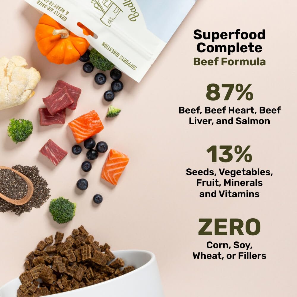 BADLANDS RANCH Air-Dried Chicken Dog Food, 87% Real Meat, 24 oz, 4-Pack