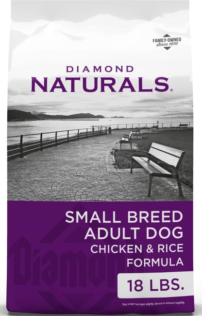 Diamond Naturals Small Breed Adult Dry Dog Food, Lamb & Rice, 18lb