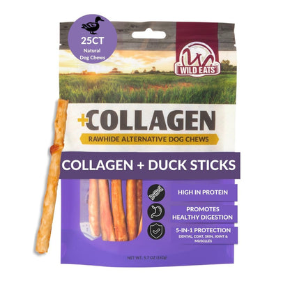 Wild Eats Salmon Flavor Collagen Twist Style Dog Chews, 50 Pack, 1 cm Wide