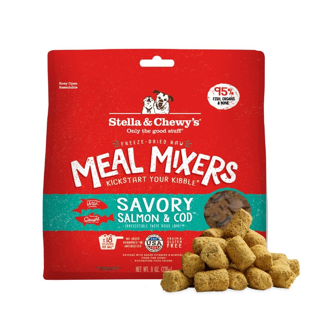 Stella & Chewy's Freeze-Dried Raw Chicken Meal Mixers- Dog Food Topper & Mixer - Made with 95% Cage-Free Chicken, Organs & Bone - Perfect for Picky Eaters - Grain-Free, 2.19 Pound (Pack of 4)