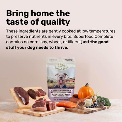 BADLANDS RANCH Air-Dried Chicken Dog Food, 87% Real Meat, 24 oz, 4-Pack