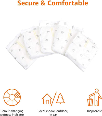 Amazon Basics Absorbent, Leakproof Male Dog Wrap Disposable Diapers with Wetness Indicator, Breathable, Small, White, 50-Pack