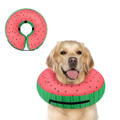 Supet Inflatable Dog Cone Collar for Small Dogs Puppies Cats, Soft Dog Cone Alternative After Surgery for Puppies Cats to Stop Licking