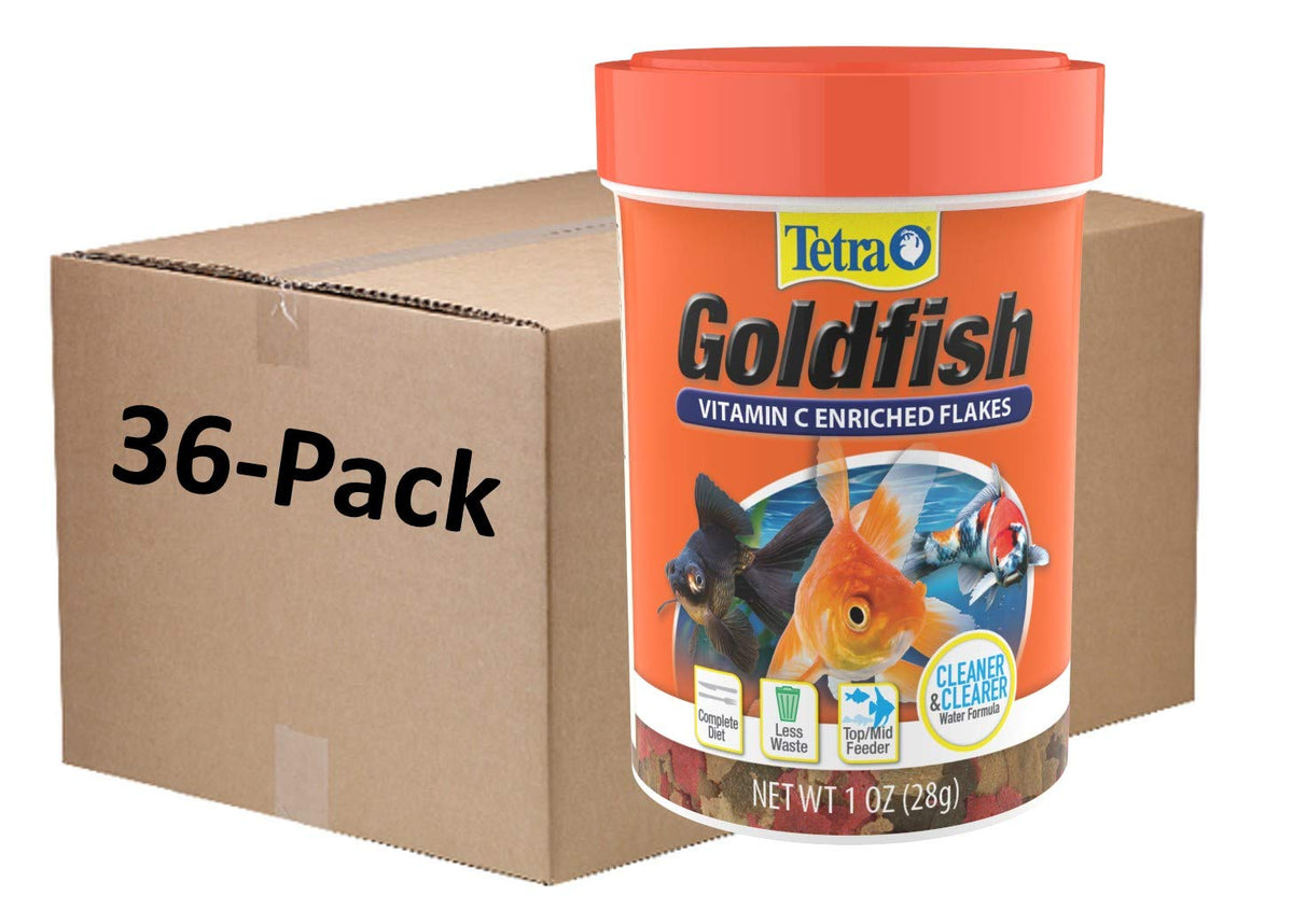 Tetra Goldfish Flakes, Nutritionally Balanced Diet For Aquarium Fish, Vitamin C Enriched Flakes, 0.42 oz