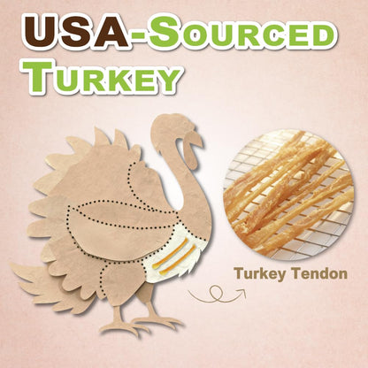 A Freschi srl® All-Natural Turkey Tendon for Dogs, Lollipop (S), 4 Count