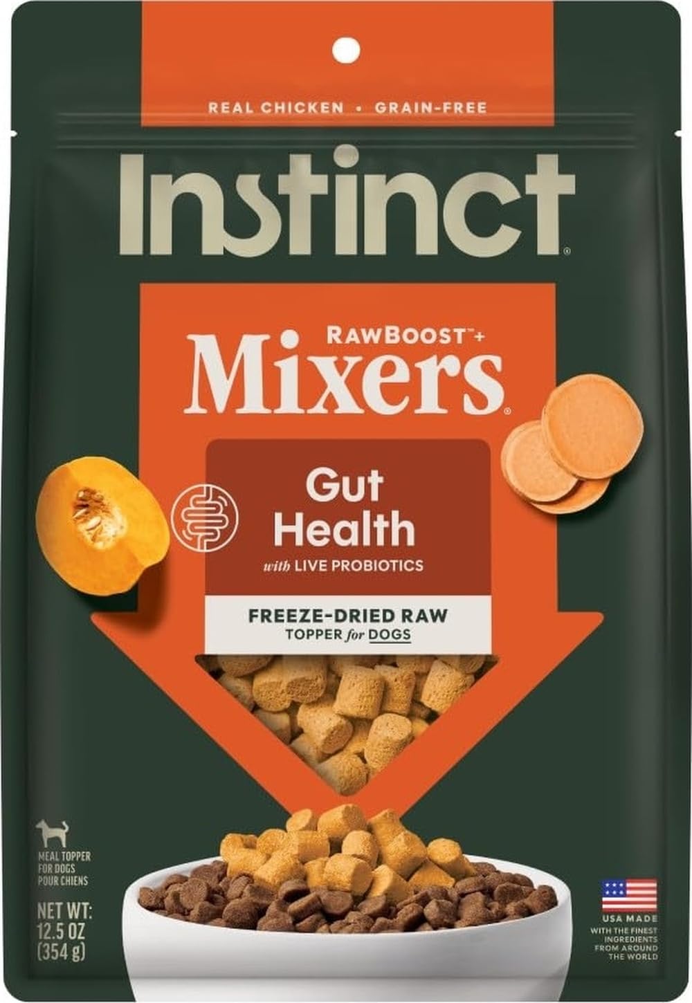 Instinct Freeze Dried Mixers, Dog Food Toppers, Beef, 6 oz. Bag