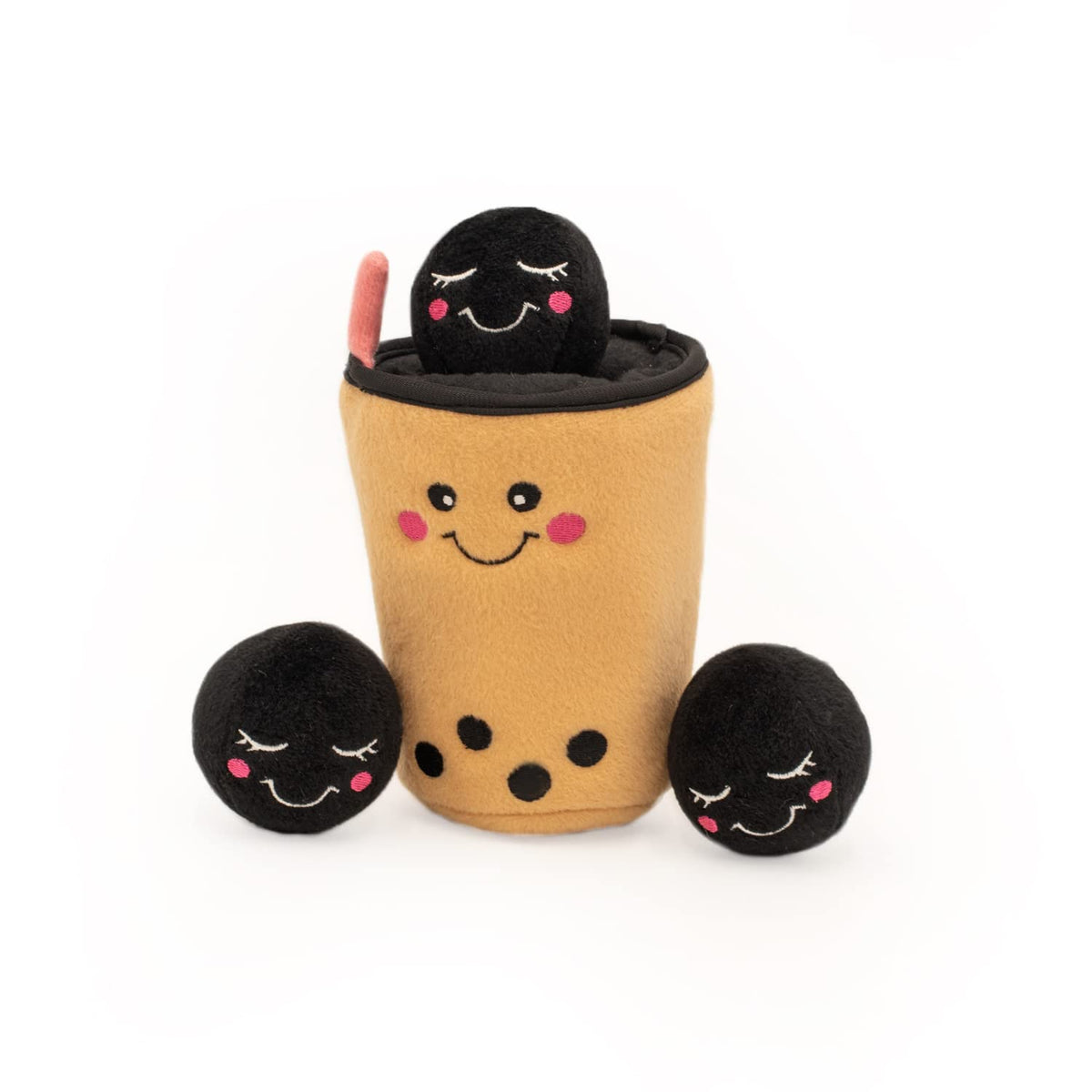 ZippyPaws Burrow Hide & Seek Plush Puzzles - Milk and Cookies