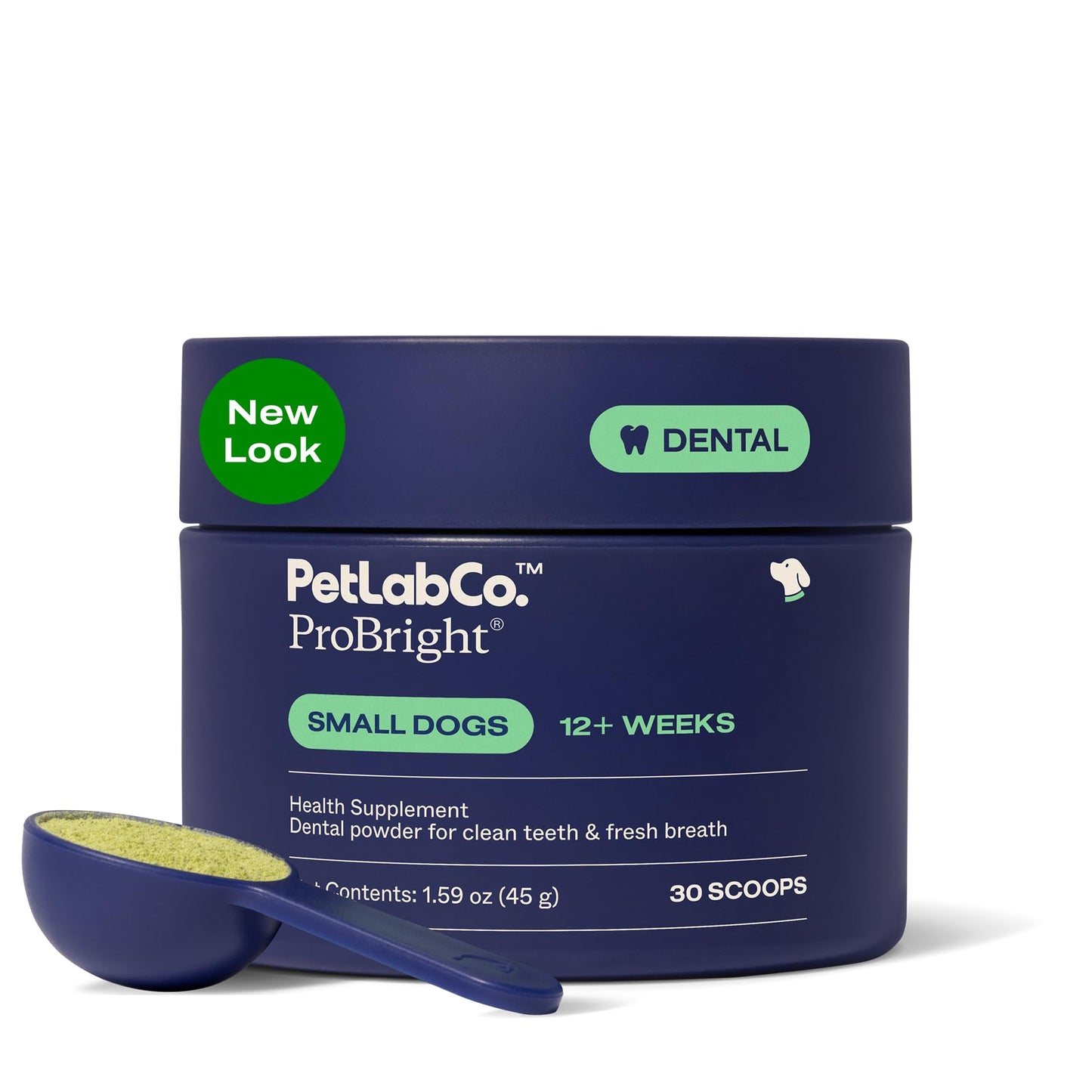 PetLab Co. ProBright Dental Powder for Extra Small Dogs, 30 Scoops