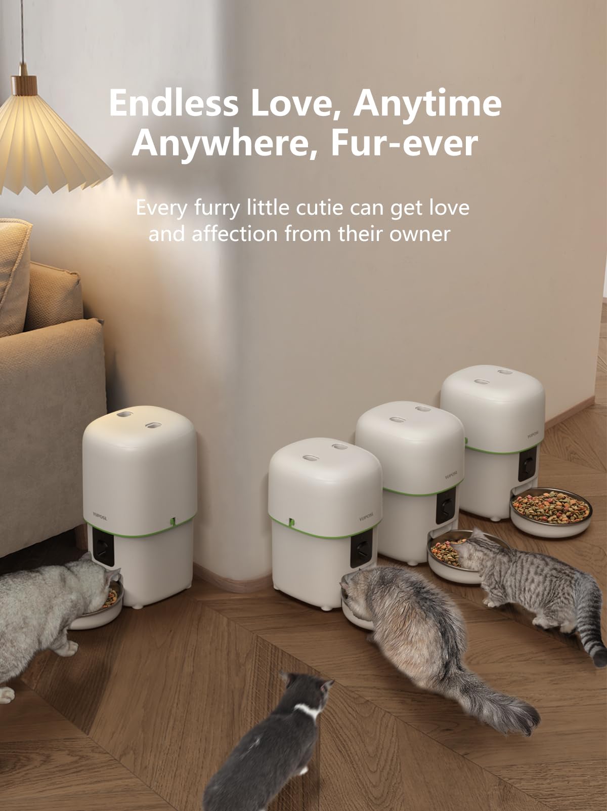 Automatic Cat Feeder, 3L Cat Food Dispenser with Anti-Jam Design, Over 180-day Battery Life, 1-6 Meals Per Day with Stainless Steel Cat Bowl, Keep Dry Food Fresh, Timed Pet Feeder Also for Small Dog