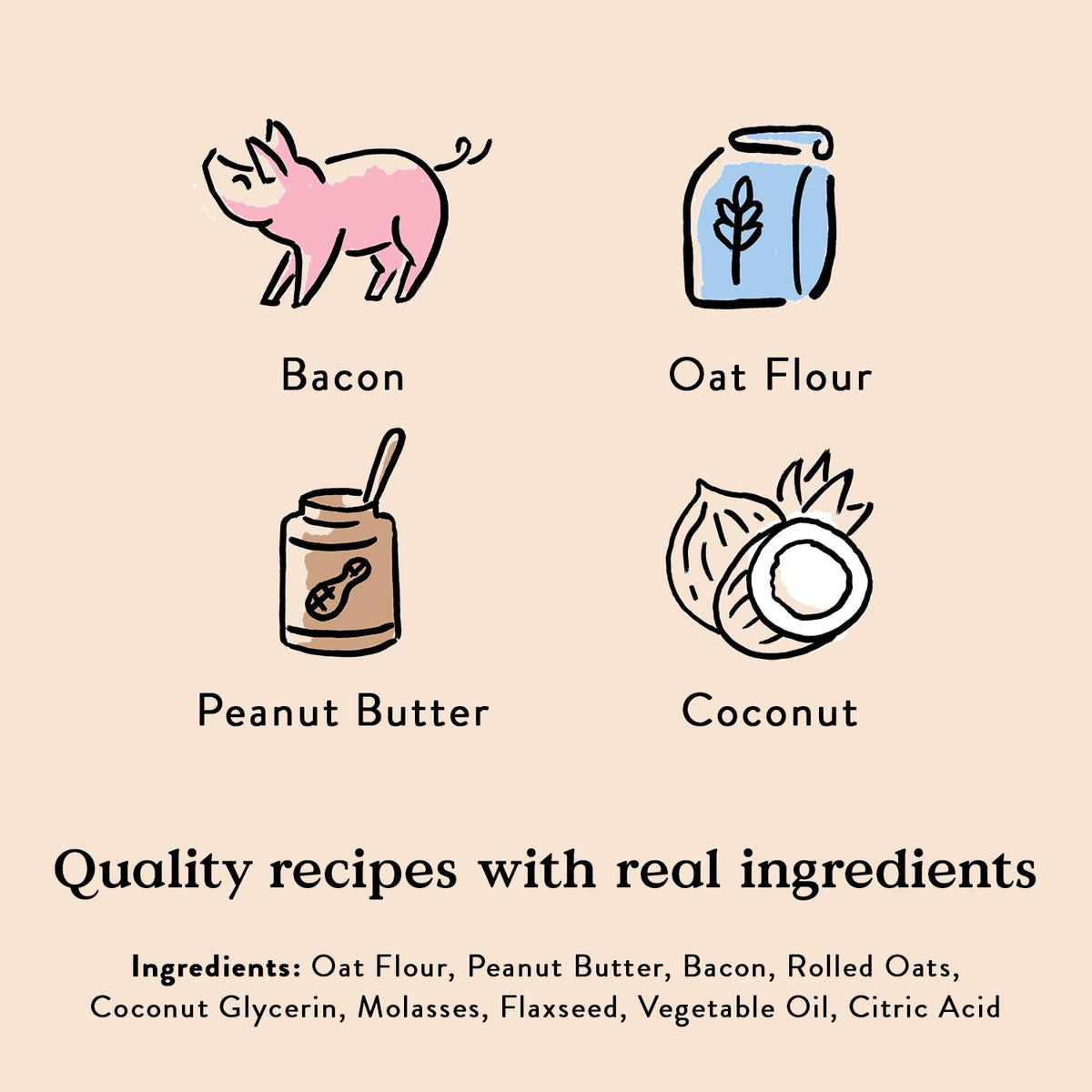 Bocce's Bakery PB & Banana Flavor Soft & Chewy Dog Treats, 6 oz