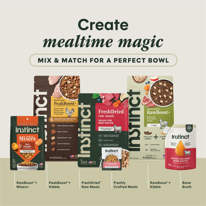 Instinct Freeze Dried Mixers, Dog Food Toppers, Beef, 6 oz. Bag