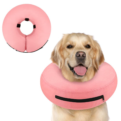 Supet Inflatable Dog Cone Collar for Small Dogs Puppies Cats, Soft Dog Cone Alternative After Surgery for Puppies Cats to Stop Licking