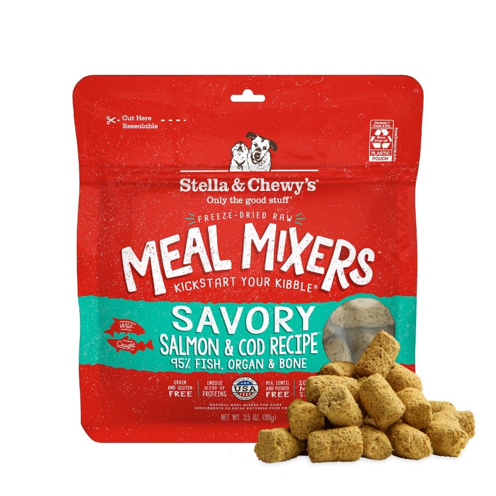 Stella & Chewy's Freeze-Dried Raw Chicken Meal Mixers- Dog Food Topper & Mixer - Made with 95% Cage-Free Chicken, Organs & Bone - Perfect for Picky Eaters - Grain-Free, 2.19 Pound (Pack of 4)